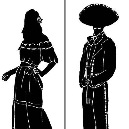 Silhouette artwork with the title 'Bathroom sign 9'