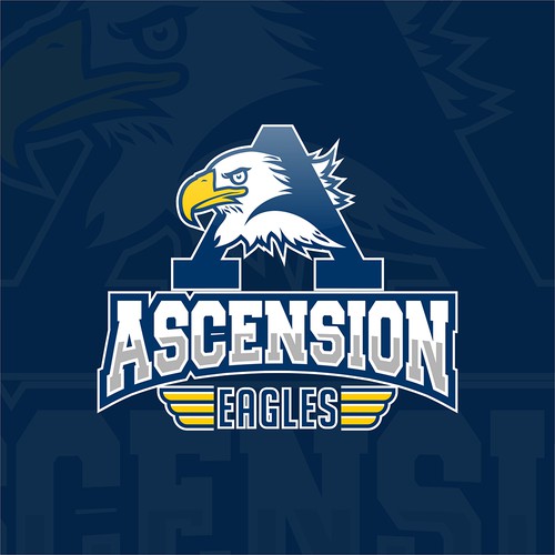 Athletic logo with the title 'Ascension Eagles Athletic logo'