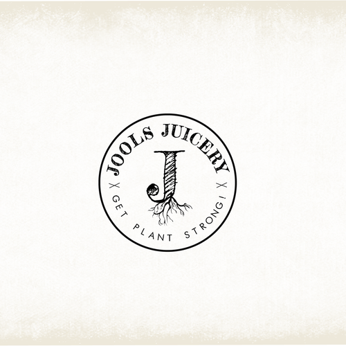 Stamp design with the title ' natural logo for a raw organic juice '