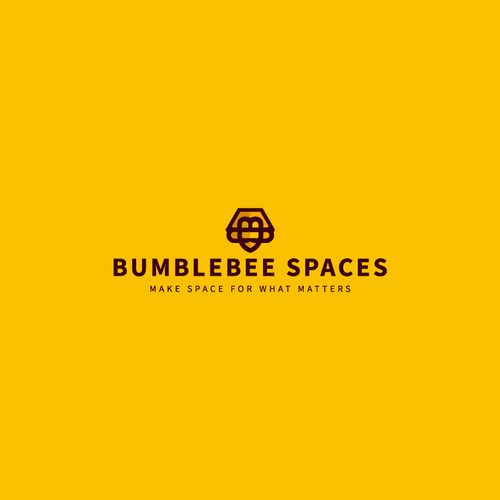 Bumblebee design with the title 'Bumblebee Spaces Logo Design'