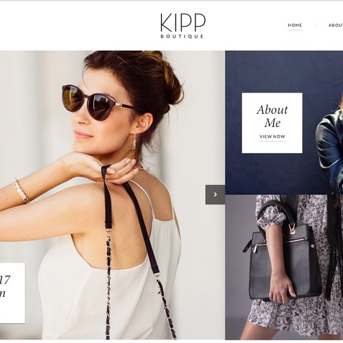 Clothing website with the title 'Kipp Boutique High End Fashion Label Website'