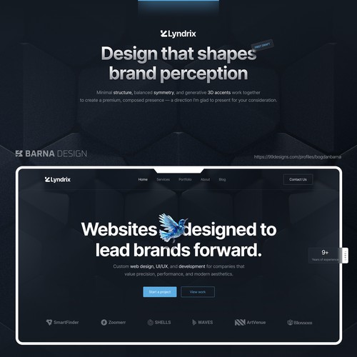 UI design with the title 'Lyndrix'
