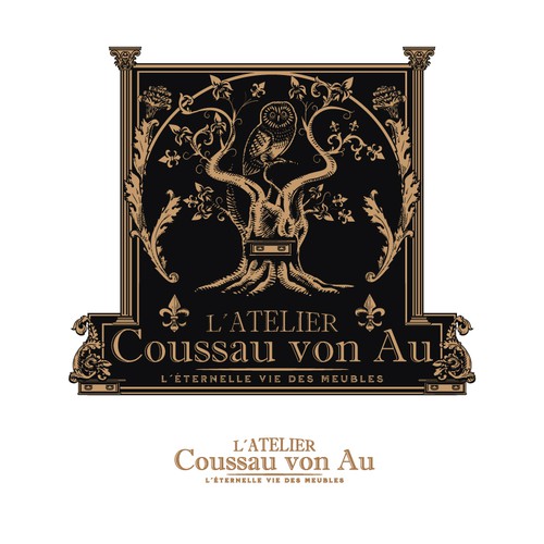 Owl logo with the title 'Atelier Cousseau von Au'