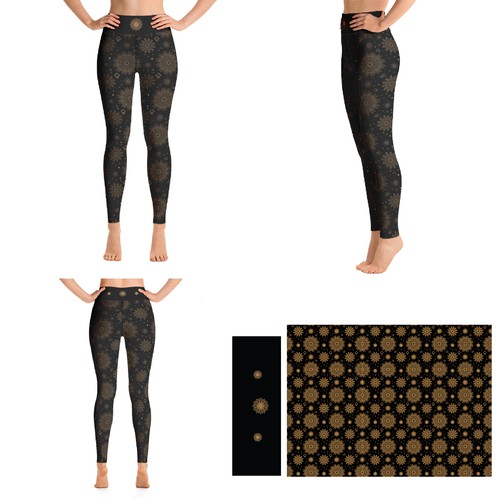 Leggings design with the title ' Yoga leggings design'