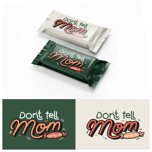 Candy packaging with the title 'Dont Tell Mom Candy Co'
