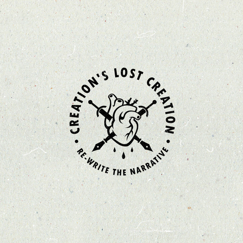 Writing logo with the title 'Creation's Lost Creation'