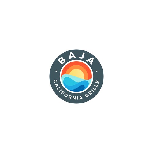 Sunny logo with the title 'Sunny logo for Baja California Grille'
