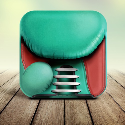 Leather design with the title 'New icon or button design wanted for WORKOUT App'