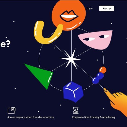 Banner artwork with the title 'Illustration for web page'