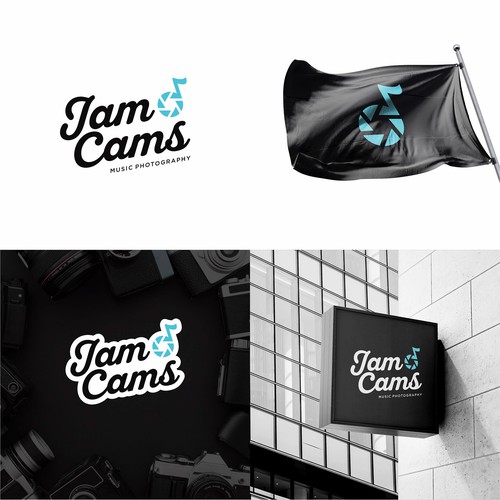 Music logo with the title 'Jam Cams'