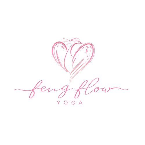 Phoenix design with the title 'Elegant Yoga Logo and Card'
