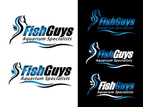 Coral design with the title 'Logo for Fish Guys, aquarium maintenance company'