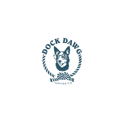Glass artwork with the title 'dock'