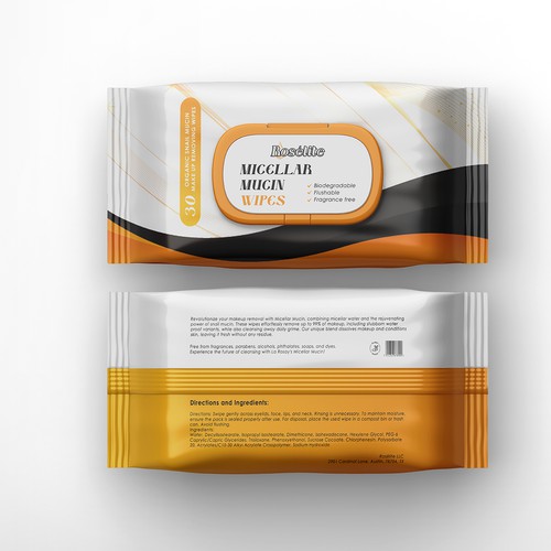 Makeup packaging with the title 'Makeup Removing Wipes Package Design'