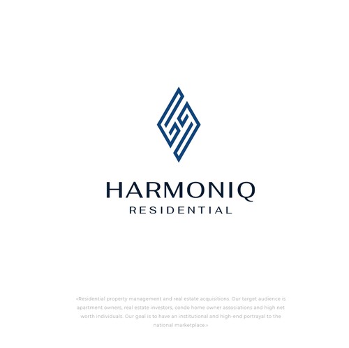 Figure design with the title 'HARMONIQ RESIDENTIAL'