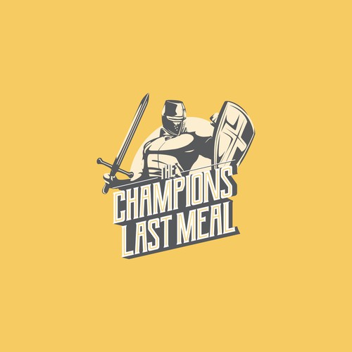 Knight logo with the title 'the champions last meal restaurant logo'