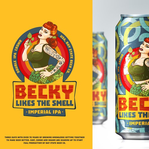 Brewery packaging with the title 'Beer label.'