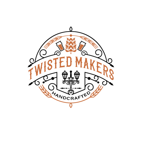 Handmade logo with the title 'Twisted Makers logo'