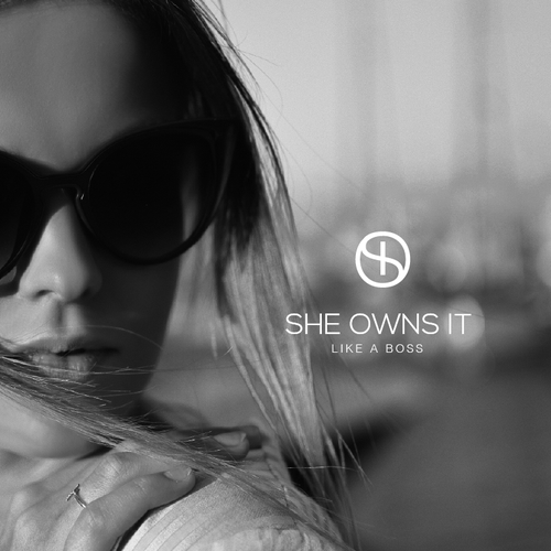 Woman logo with the title 'She Owns It'