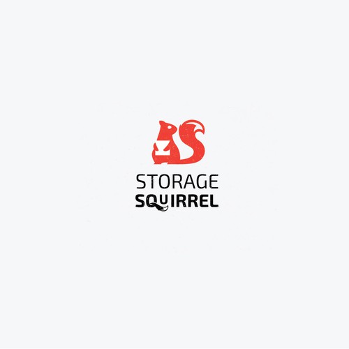 Squirrel logo with the title 'Simple and fun logo for storage company'
