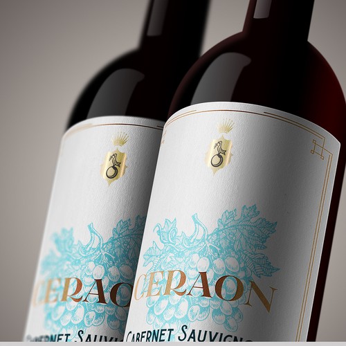 Wine packaging with the title 'Greek wine'