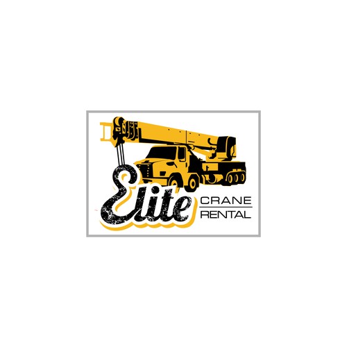Crane design with the title 'Elite Crane Rental'