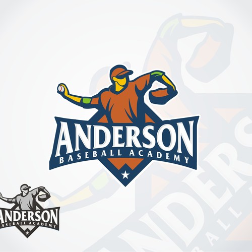 Academy logo with the title 'Anderson Baseball Academy'
