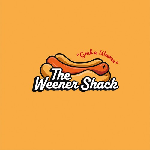 Modern retro design with the title 'The Weener Shack Logo'