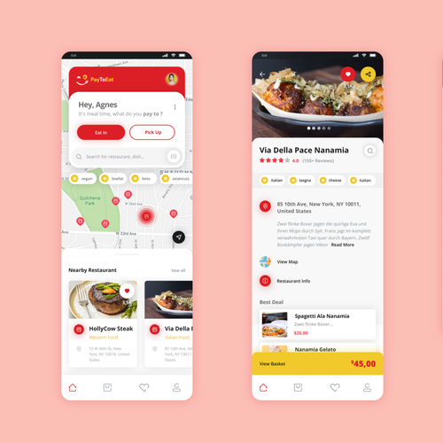 Hamburger design with the title 'Pay To Eat'