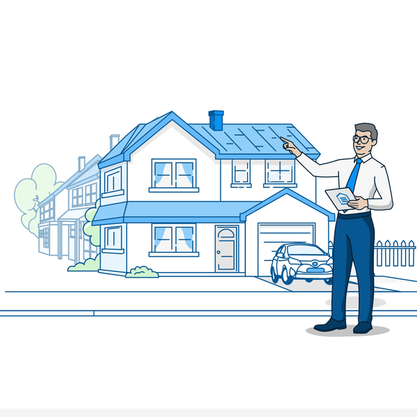 Professional artwork with the title 'Illustration for houzecheck'