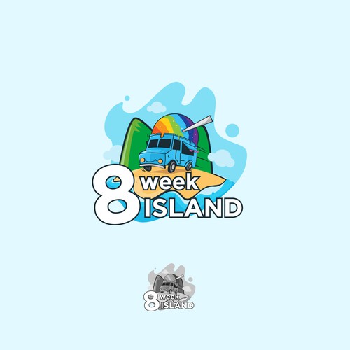 Van logo with the title 'fun logo for 8 week island'
