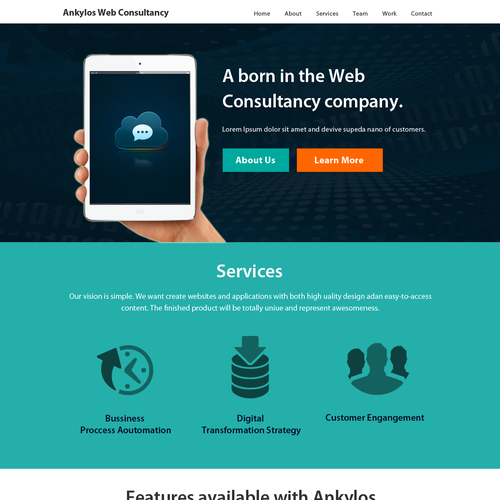 Service website with the title 'Web Consultant'