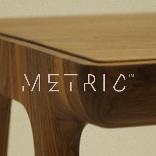 Home logo with the title 'Interior design company Called Metric interior design'