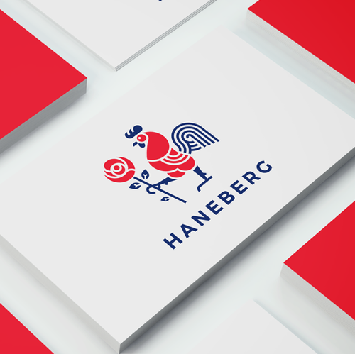 Rooster logo with the title 'Logo Concept for Farm Coat of Arms'