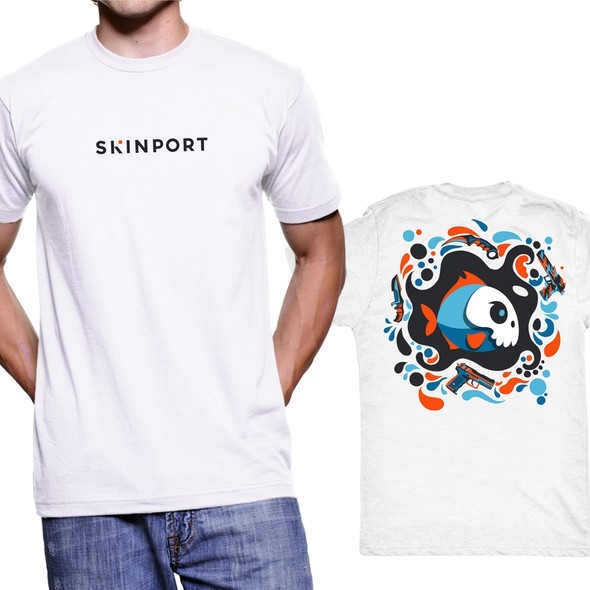Internet design with the title 'T-shirt design for digital marketplace - Skinport.com'