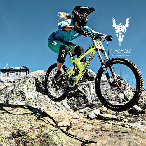 Cycle design with the title 'flycycle logo'