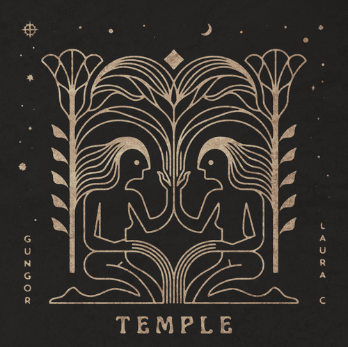 Symmetry design with the title 'Temple - Album Artwork for Gungor + Laura C'