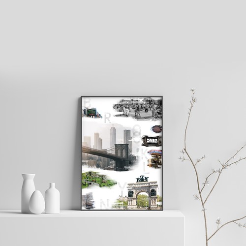 Memorial design with the title 'Brooklyn poster'