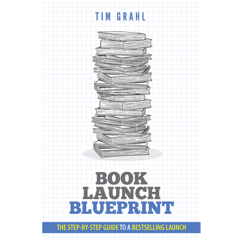 Blueprint design with the title 'Book cover concept for Tim Grahl'