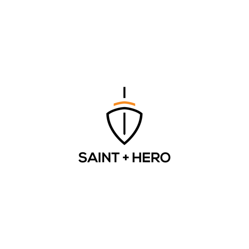 Saint logo with the title 'saint + hero logo'