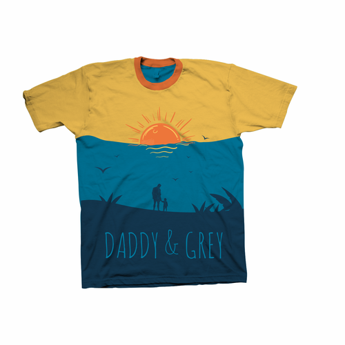 Sunset t-shirt with the title 'father and son'