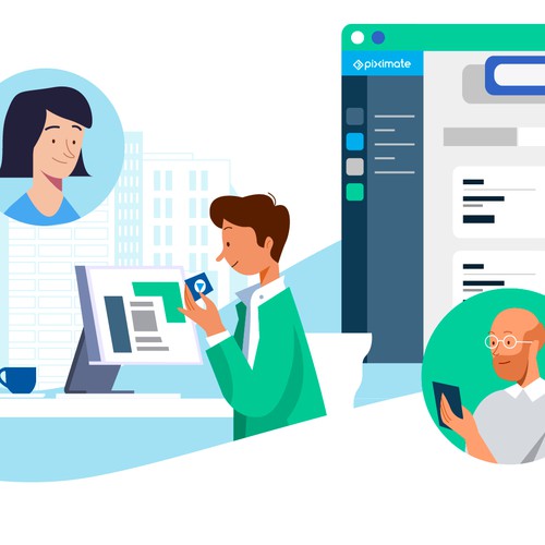 Simple artwork with the title 'home illustration web'