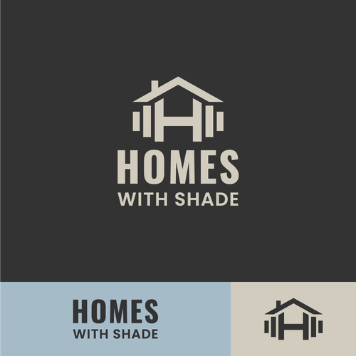 H logo with the title 'Minimalist and bold logo for a real estate agency'