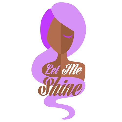 Mauve logo with the title 'Logo for hair extension brand'