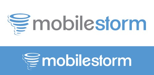 Hurricane logo with the title 'Modern phone logo'