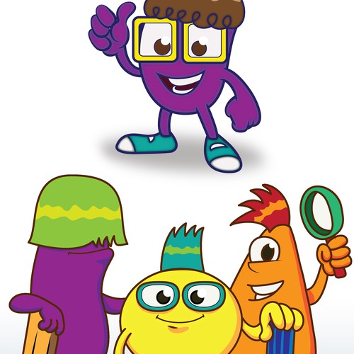 Shape illustration with the title 'character design'