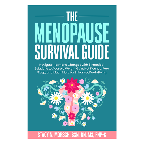 Survival design with the title 'The Menopause Survival Guide'