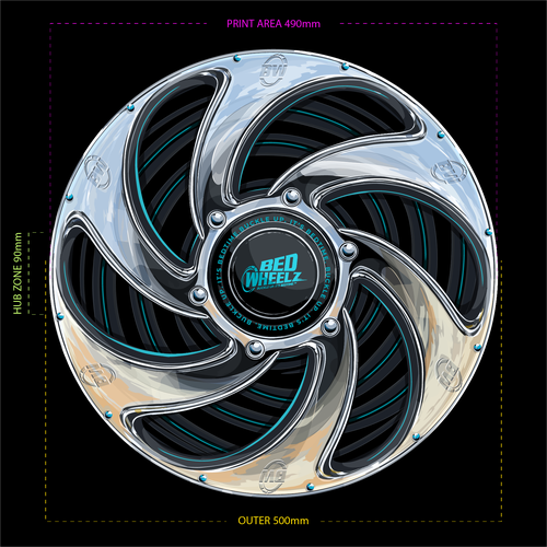 Illustration with the title 'Bed wheel spin'