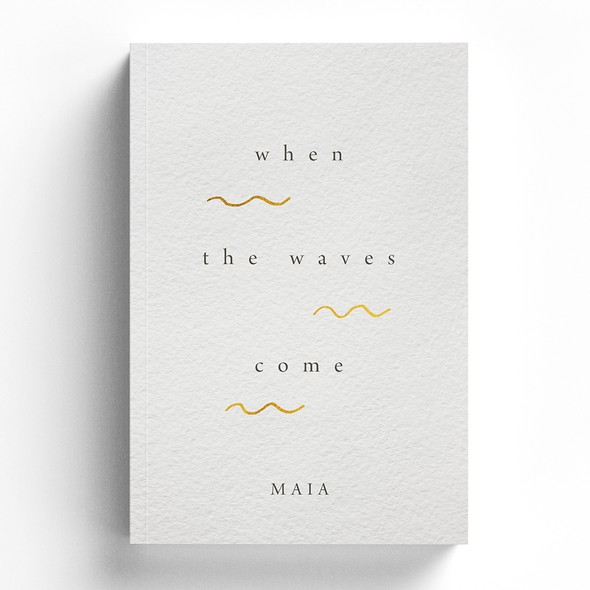 White book cover with the title 'when the waves come '