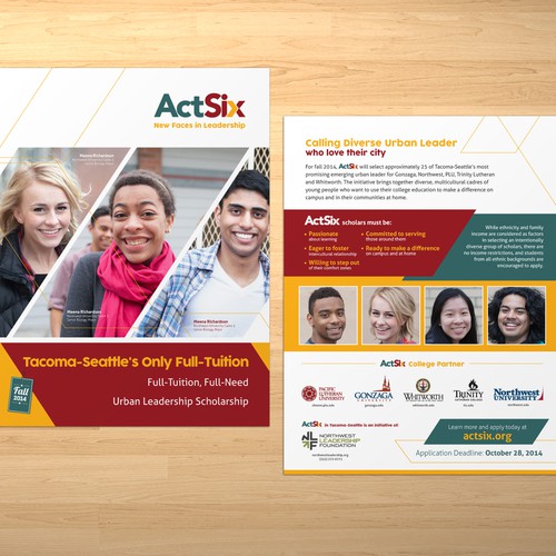 Energetic design with the title 'Brochure for ActSix'